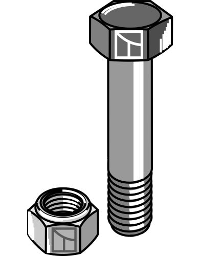 Sexkantskruv M14x2x65 med självlåsande mutter