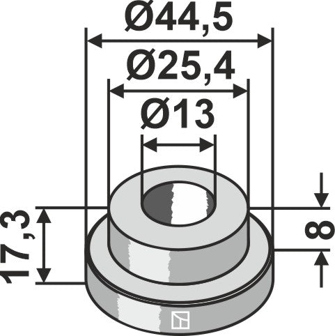 Bush 17,3 x Ø13 x Ø44,5