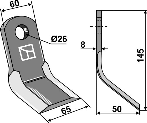 Y-terä 145x60mm - uusi malli