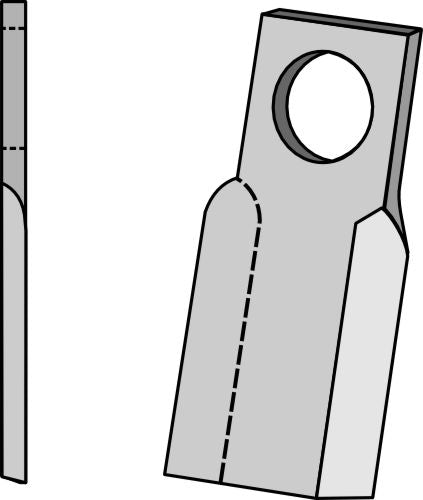 Rak blad 150x70mm - vänster