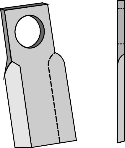 Rak blad 150x70 mm - höger