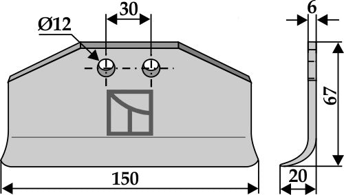Byt blad 150x67 mm