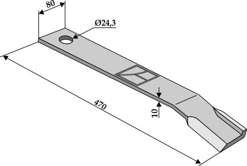 Flytteblad 470 mm - højre