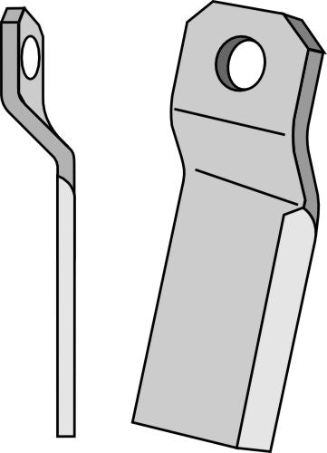 Twisted comminution blade 295x100mm - short - left