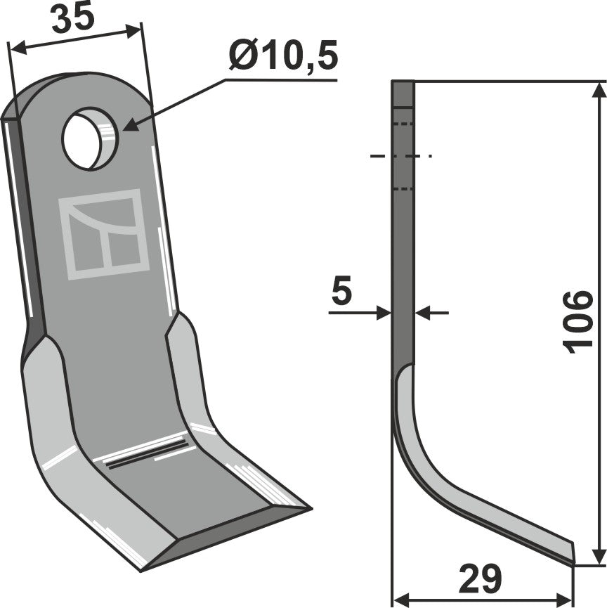 Y-blade 106x35mm