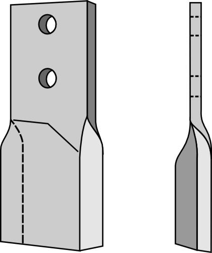 Rakt blad 185 x 70 mm