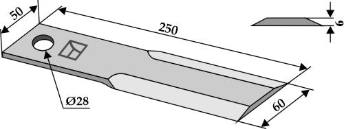 Straw chopper flail blade