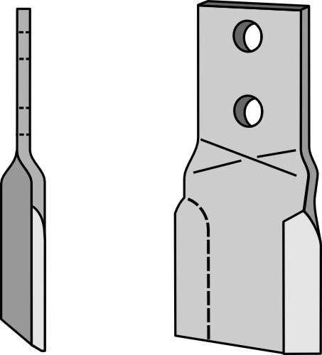 Slagle 195 x 75 mm, venstre