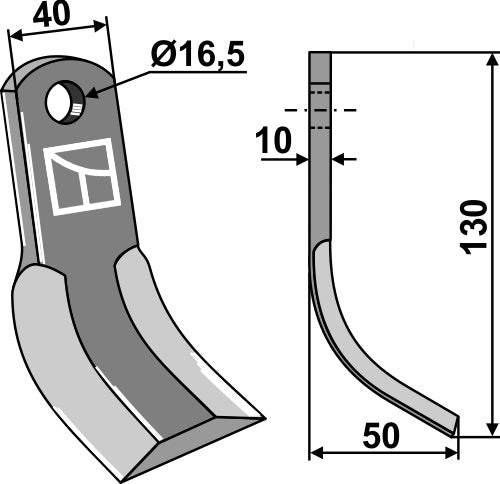 Y-blade 135x40mm