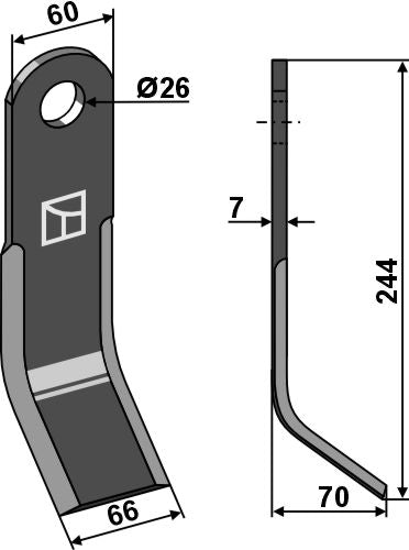 Y-blade 244x60mm