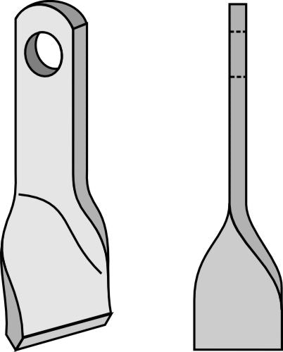 Vridet blad 140 x 40 mm