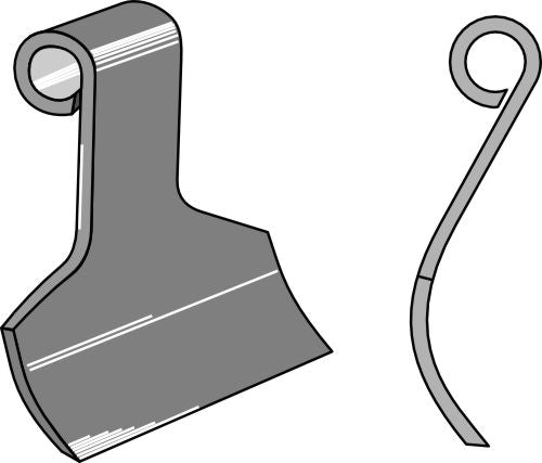 Central flail 124x40mm