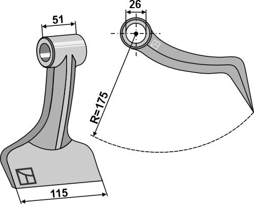 Beskärningshammare 115x51 mm