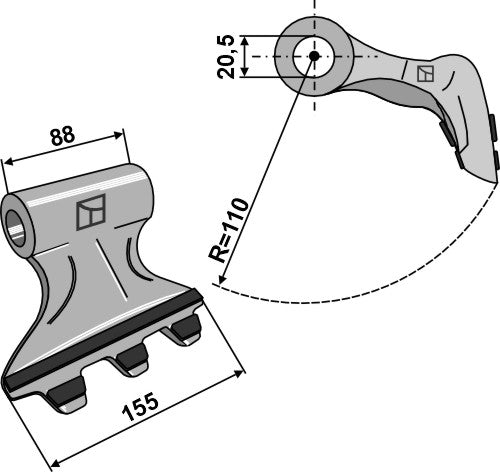 Pruning hammer 155x88mm - PTA