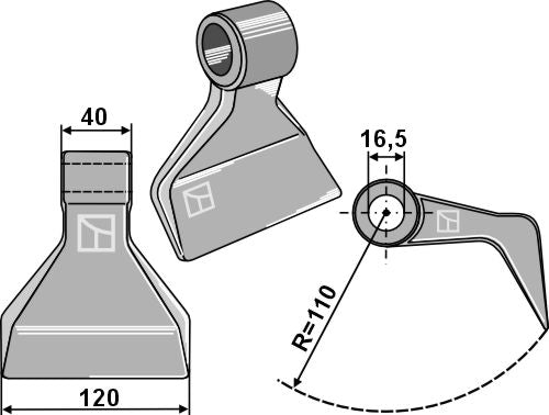 Beskjæringshammer 120x40mm