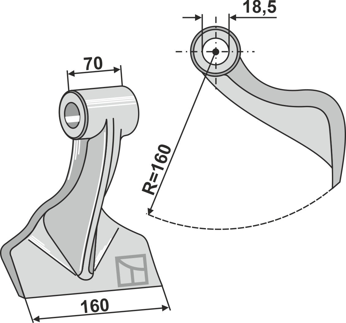 Beskärningshammare 160x70 mm