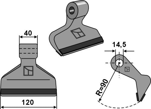Beskärningshammare 120x40 mm - PTA