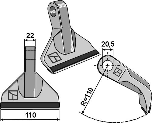 Beskärningshammare 110x22 mm - PTA