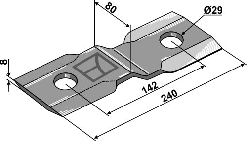 Krossblad 240 x 80 mm
