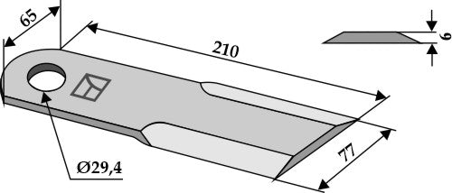 Halmslån med slagblad