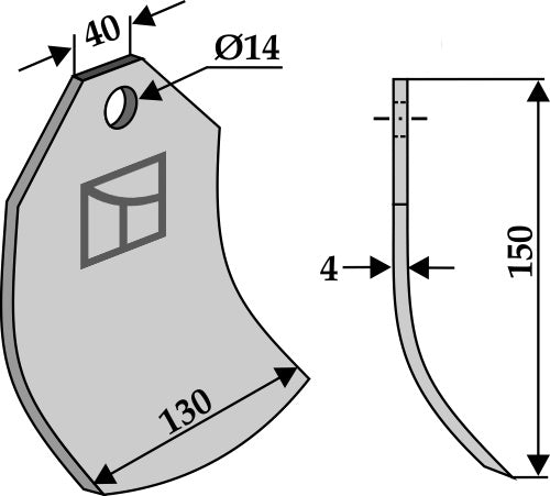 Blad 150 x 130 mm