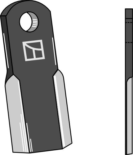 Rakt blad 197 x 60 mm