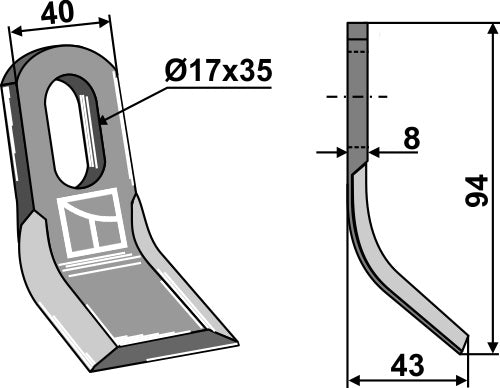 Y-blade 94x40mm