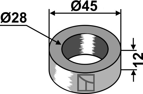 Skive Ø45x12xØ28