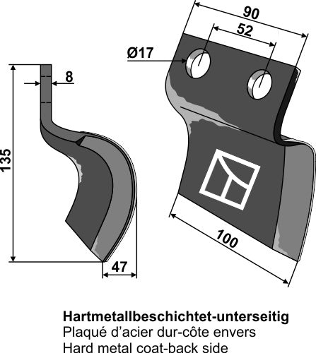 Dikesfräsblad - höger