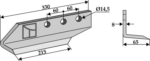 Trencher blade - left model