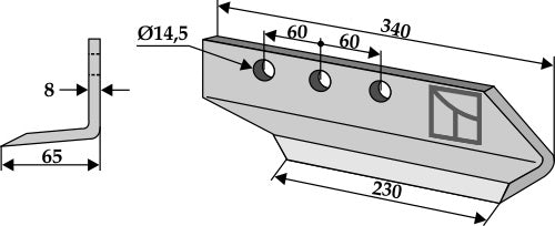 Dikesgrävblad - höger modell