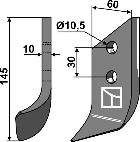 Dikesfräsblad - vänster