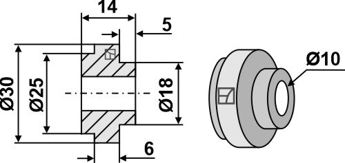 Busk för halmhackans slagblad