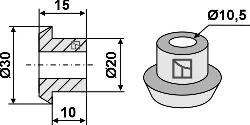 Busk för halmhackans slagblad