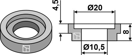 Busk för halmhackans slagblad