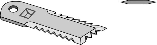 Straw chopper flail blade