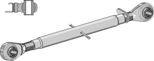Övre länkar med härdad dragstång M20x2,5