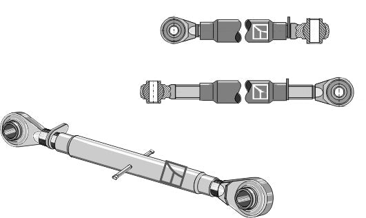 Övre länkar med härdad dragstång M30x3,5