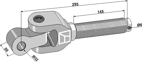 Svängbar dragstång 1 3/4