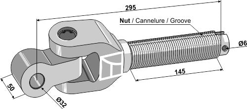 Svängbar dragstång 1 3/4