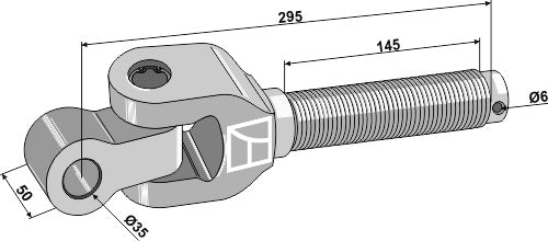 Swivelling tie-rod 1.3/4
