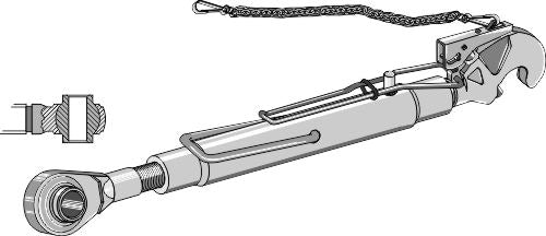 Komplett toppfäste med dragstång Ø25,4