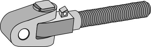 Svängbar dragstång M36x3 mm