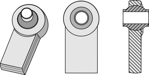 Kulledsterminaler för nedre länkar som ska svetsas