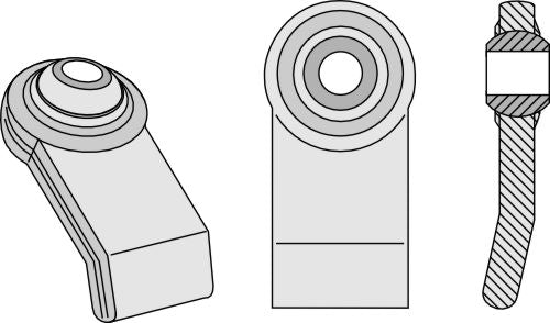 Kulledsterminaler för nedre länkar som ska svetsas