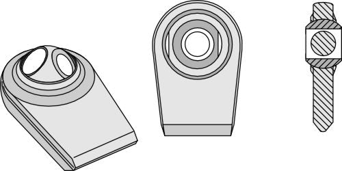 Kulledsterminaler för nedre länkar med dubbla borrade kulor – för svetsning