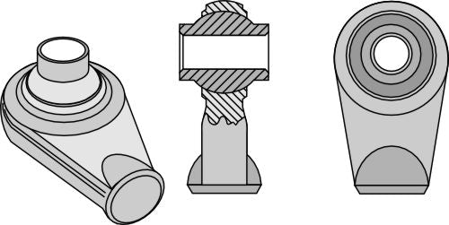 Kulledsterminaler för toppstänger som ska svetsas