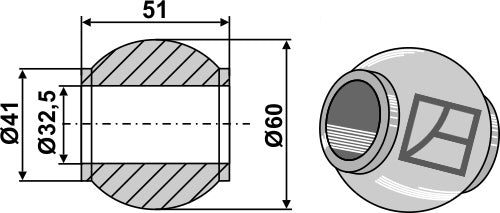 Kula för toppkrokar Kat. III