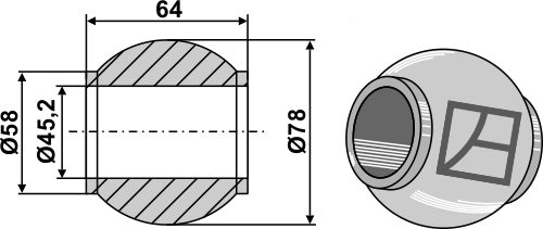 Pallo yläkoukkuihin Cat.IV