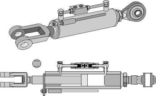 Hydraulisk lyftgaffel och dragstång - 850
